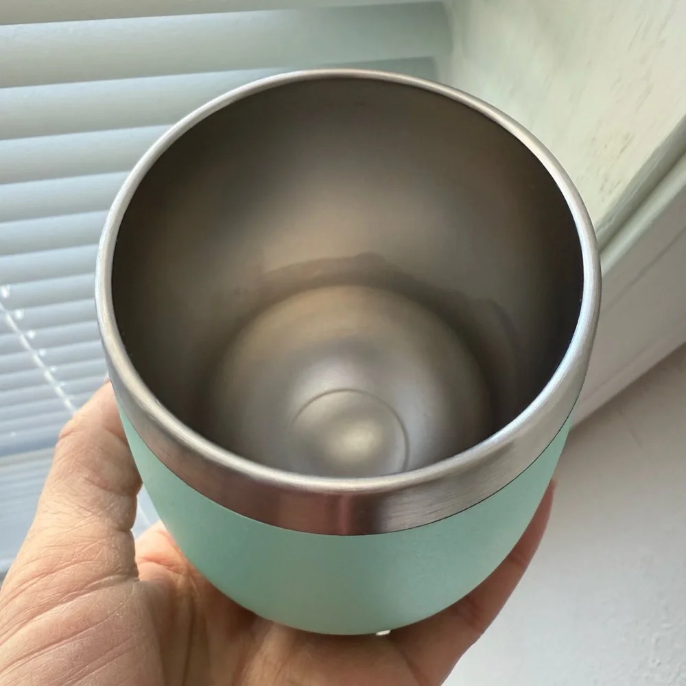 YETI Rambler 10 oz Wine Tumbler Vacuum Insulated Stainless Steel Seafoam - Picture 3 of 6